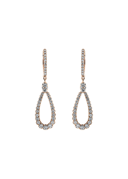 Brogle Classic diamond hoop earrings