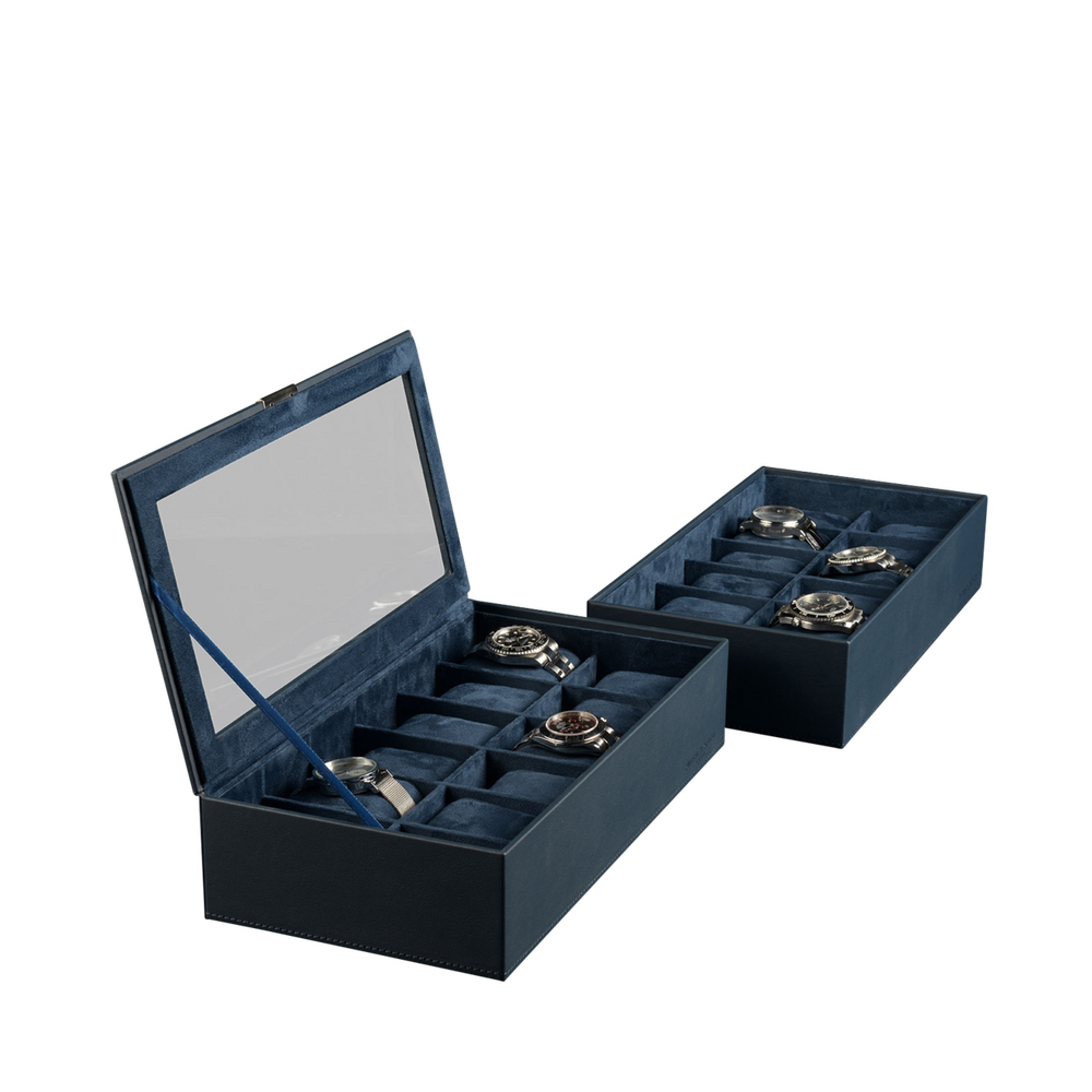 Heisse & Söhne Stapelbares Schmuckkästchen Mirage XL - Oberteil: Uhrenbox für 12 Uhren Heisse & Söhne Stapelbares Schmuckkästchen Mirage XL - Oberteil: Uhrenbox für 12 Uhren