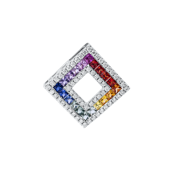 Brogle Classic Sapphire Pendant Rainbow Brogle Classic Sapphire Pendant Rainbow