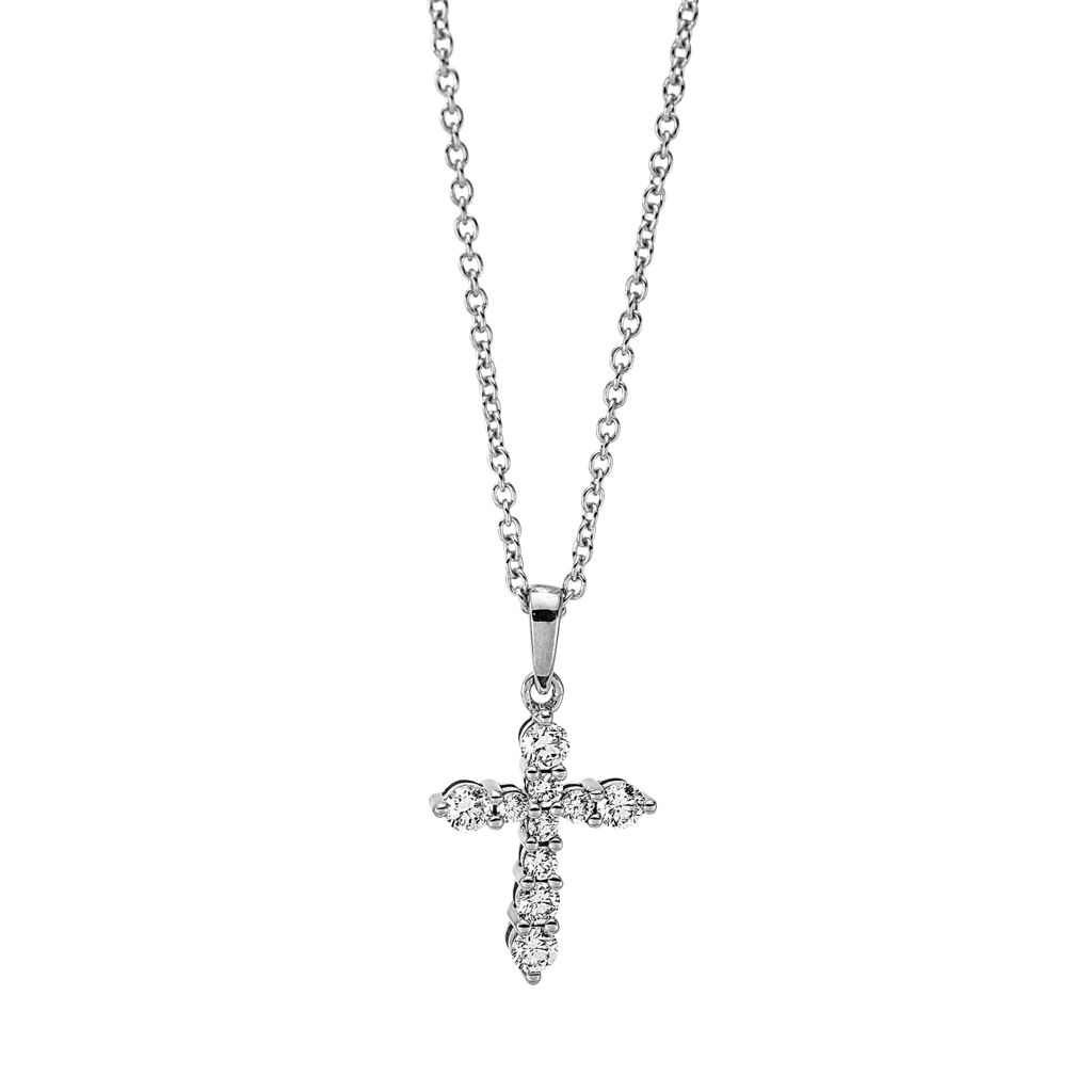Brogle Classic Kette mit Diamantkreuz Brogle Classic Kette mit Diamantkreuz
