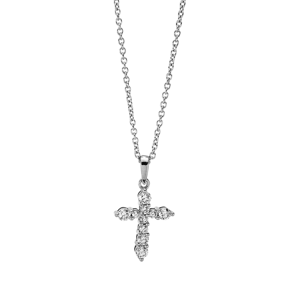 Brogle Classic Kette mit Diamantkreuz Brogle Classic Kette mit Diamantkreuz