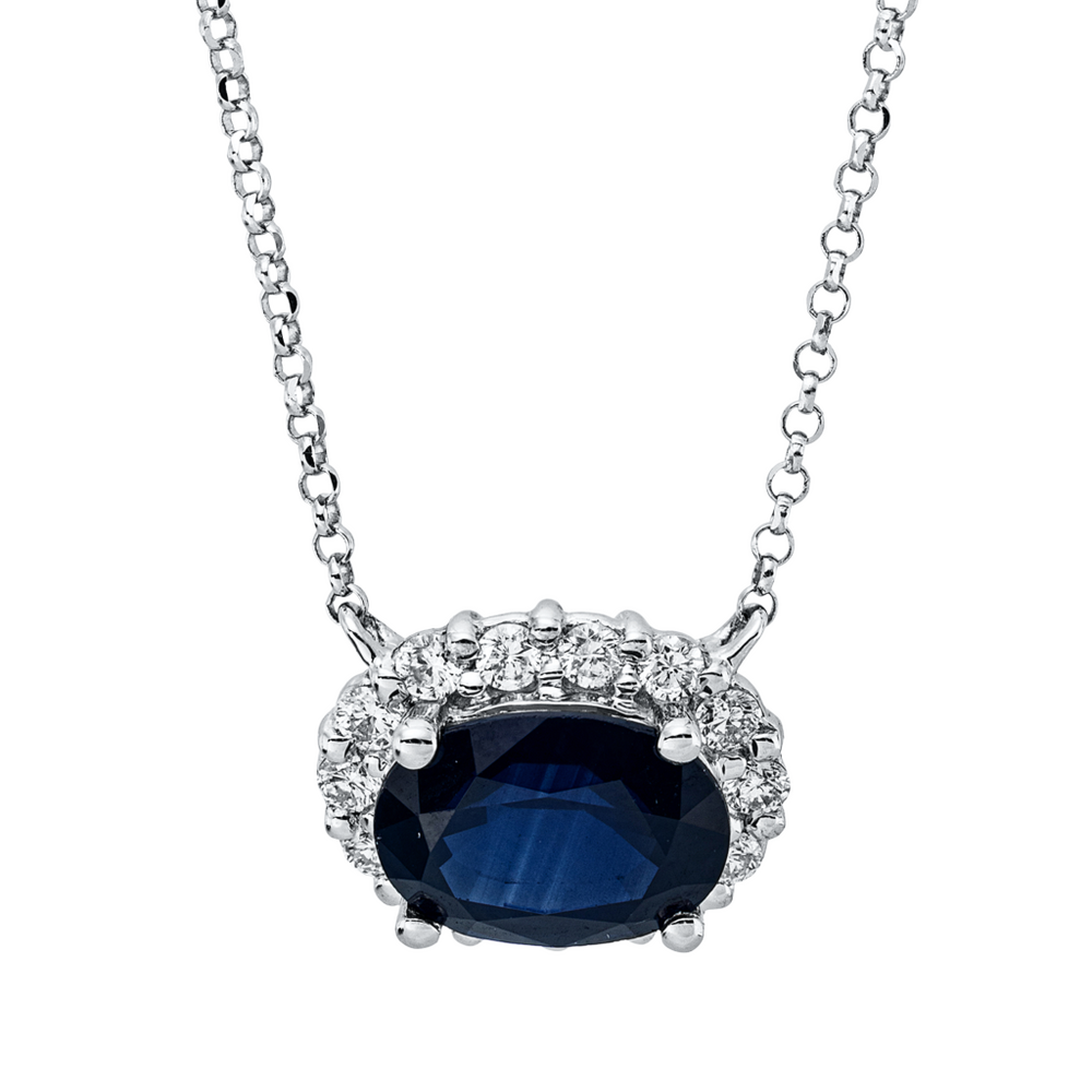 Brogle Classic necklace with sapphire pendant Brogle Classic necklace with sapphire pendant