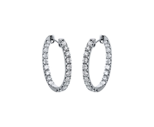 Brogle Selection diamond hoop earrings Brogle Selection diamond hoop earrings