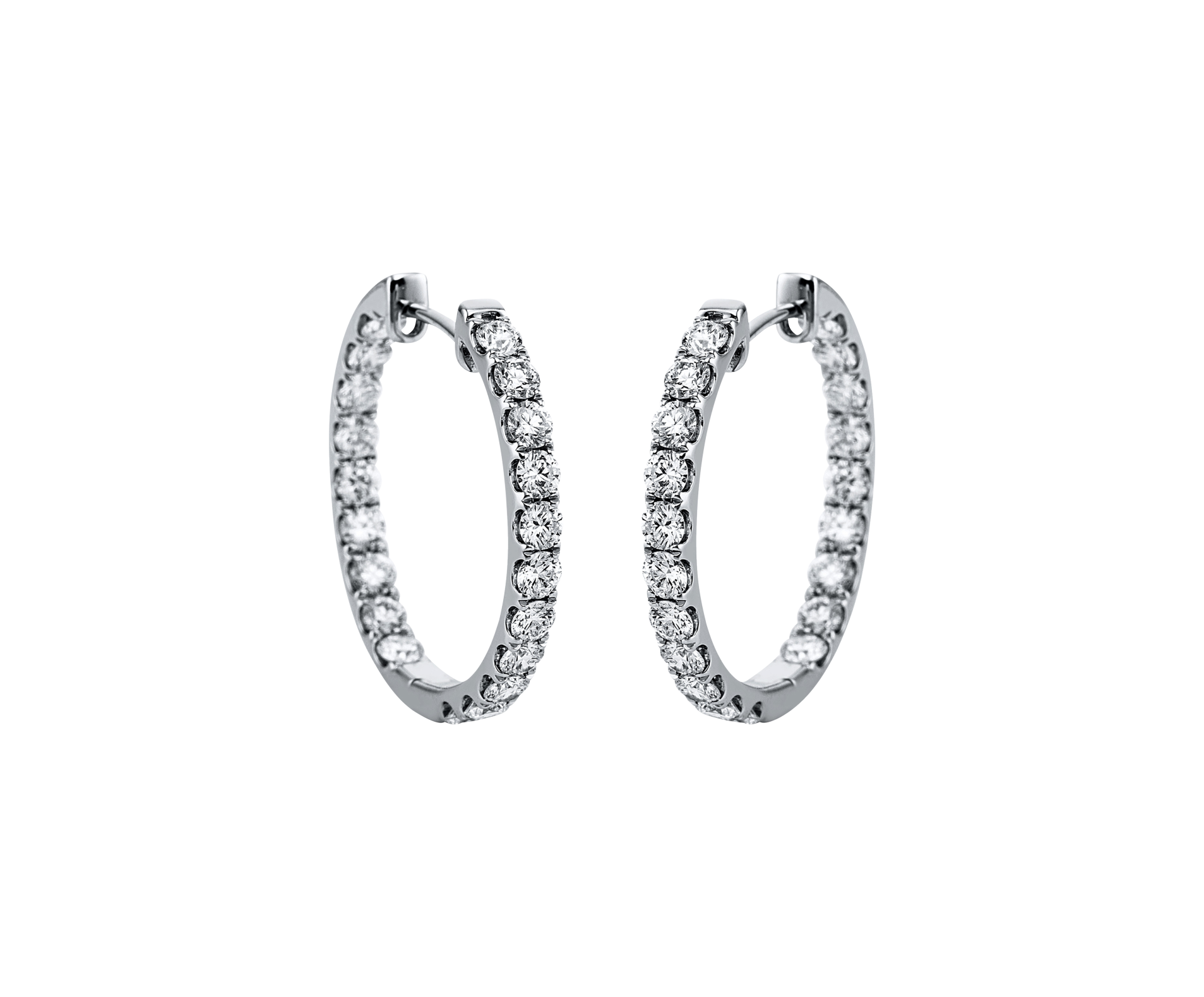 Brogle Selection diamond hoop earrings Brogle Selection diamond hoop earrings