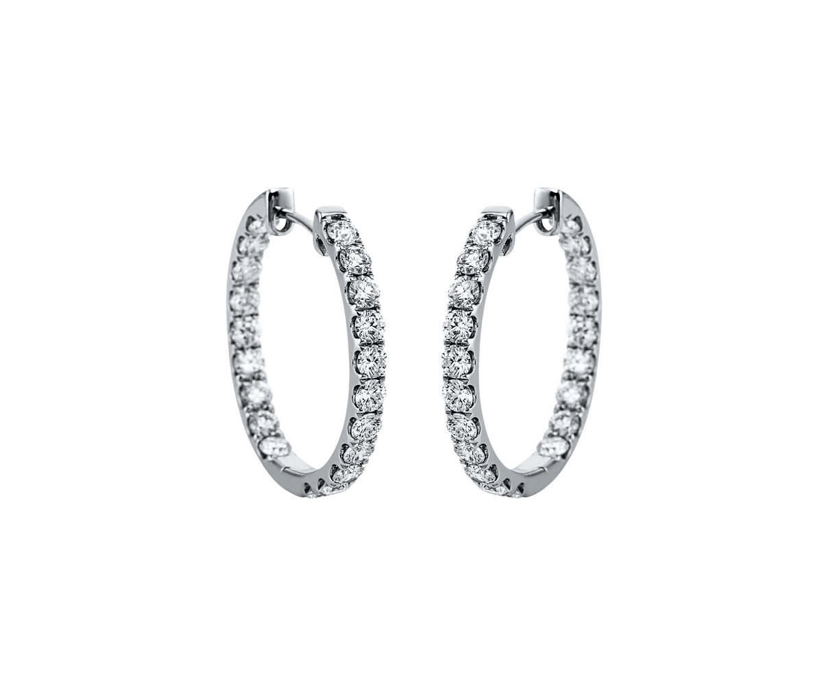 Brogle Selection diamond hoop earrings Brogle Selection diamond hoop earrings