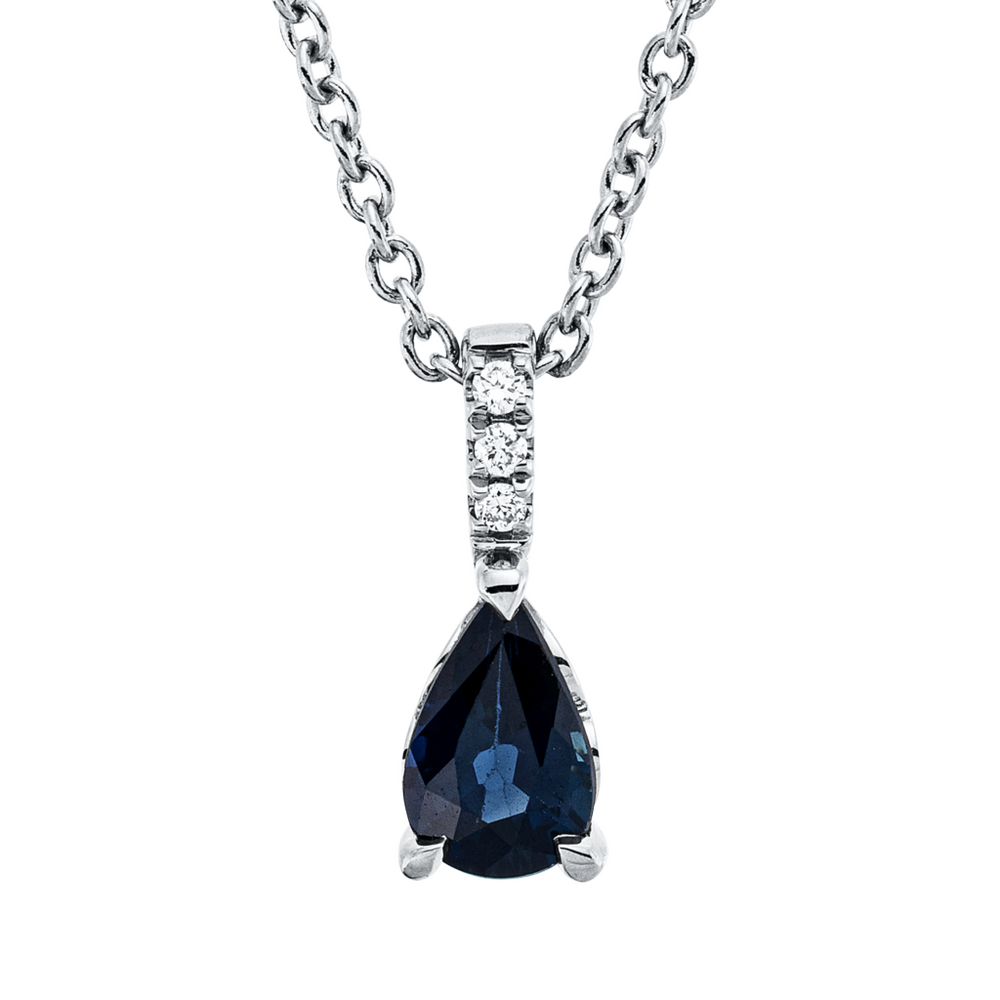 Brogle Classic necklace with sapphire pendant Brogle Classic necklace with sapphire pendant