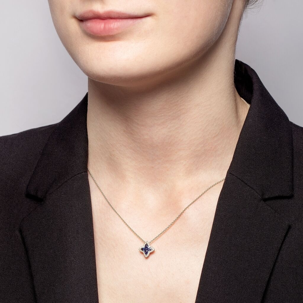Brogle Classic necklace with sapphire pendant Brogle Classic necklace with sapphire pendant
