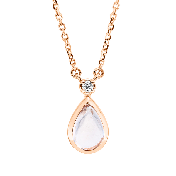 Brogle Classic necklace with morganite pendant Brogle Classic necklace with morganite pendant