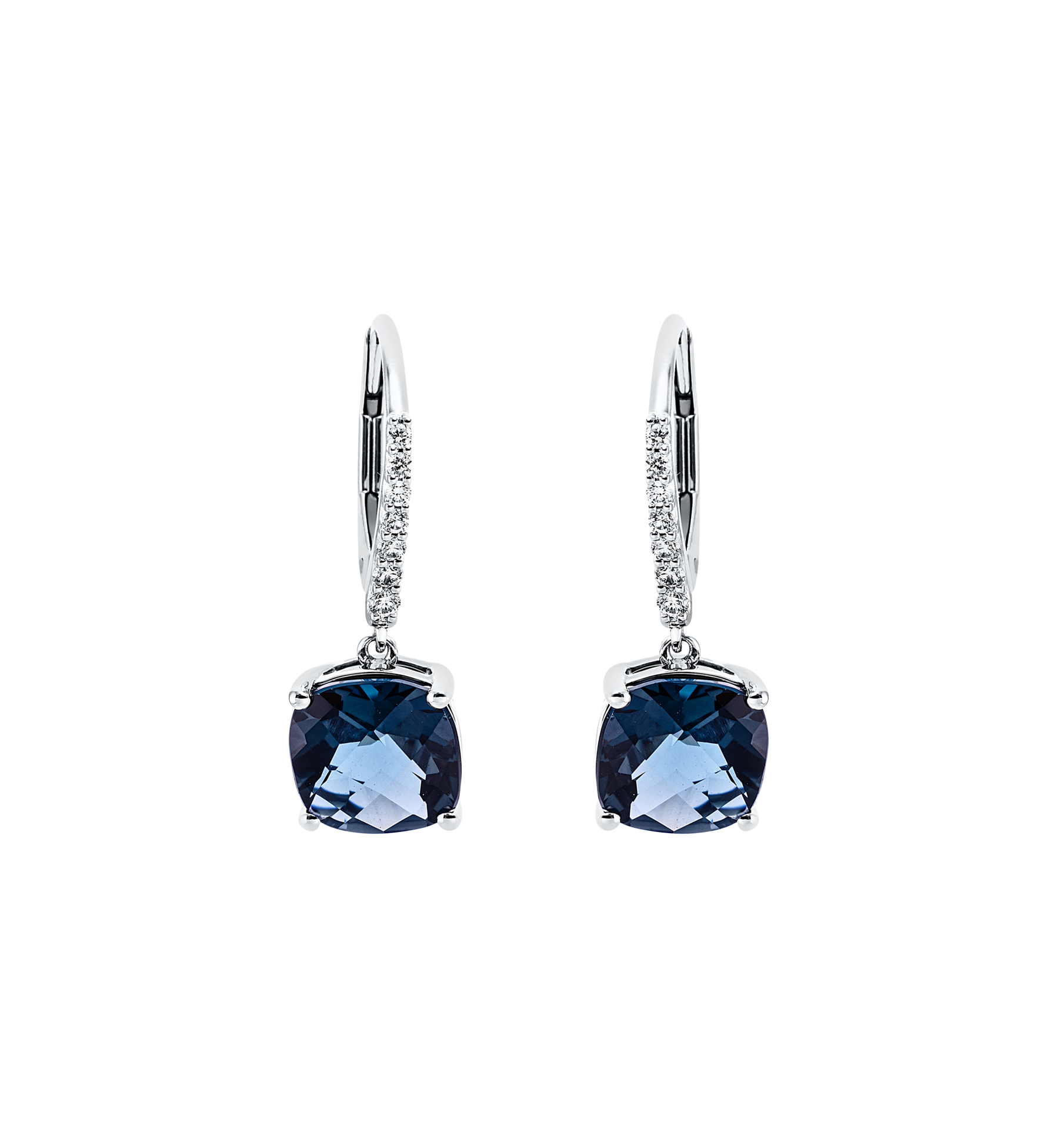 Brogle Classic London topaz hoop earrings Brogle Classic London topaz hoop earrings