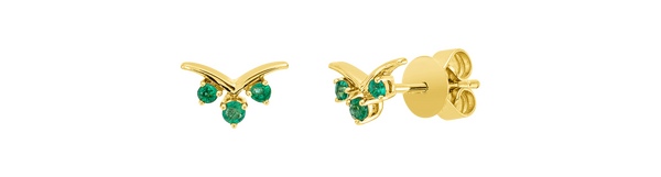 Brogle Classic emerald stud earrings