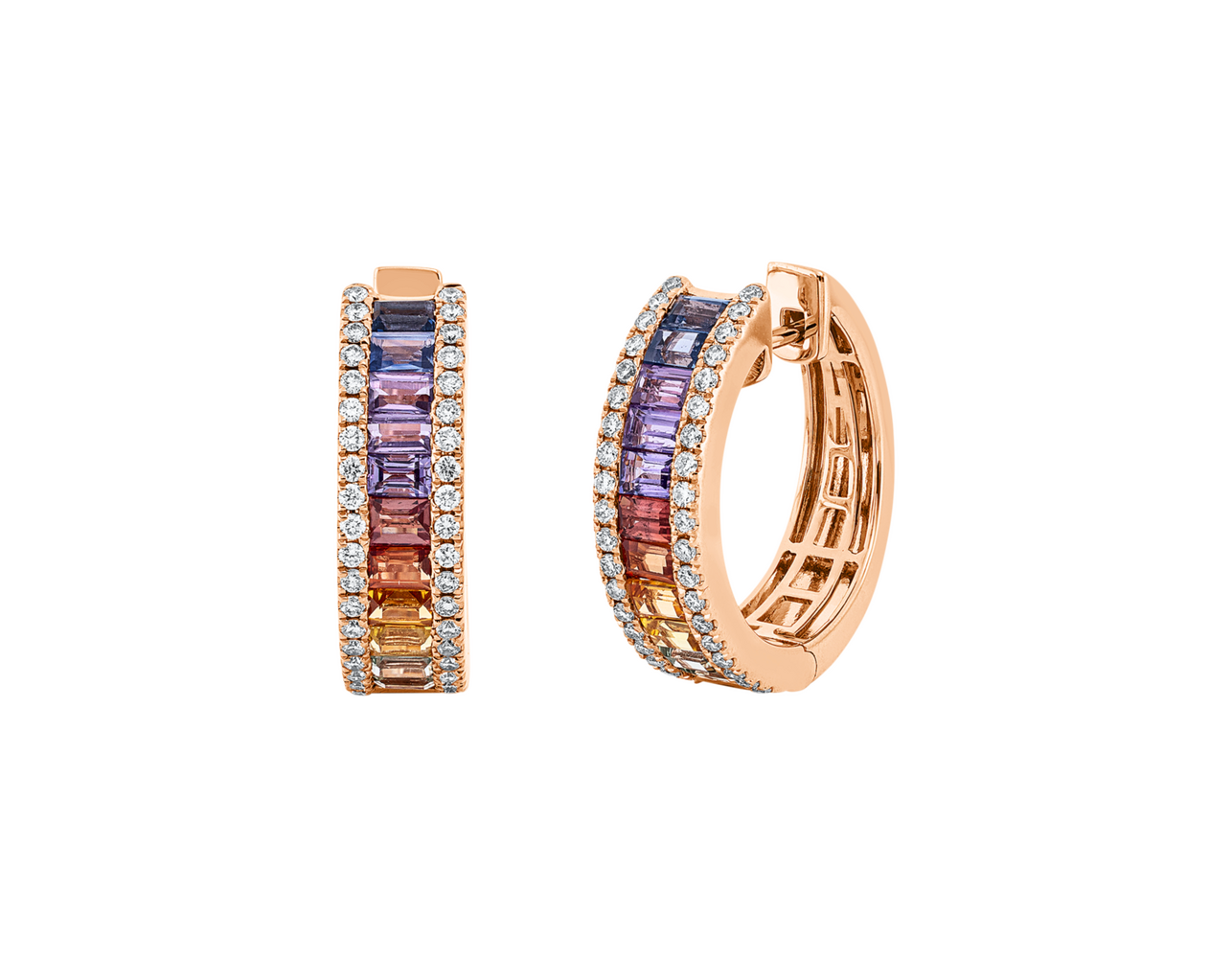 Brogle Selection sapphire hoop earrings Rainbow