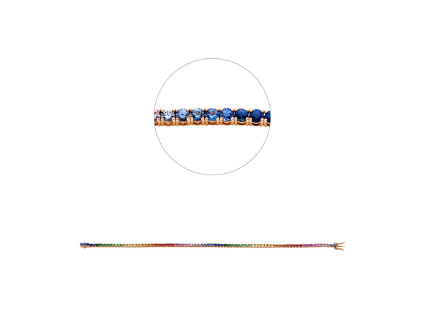 Brogle Selection sapphire bracelet Rainbow Brogle Selection sapphire bracelet Rainbow