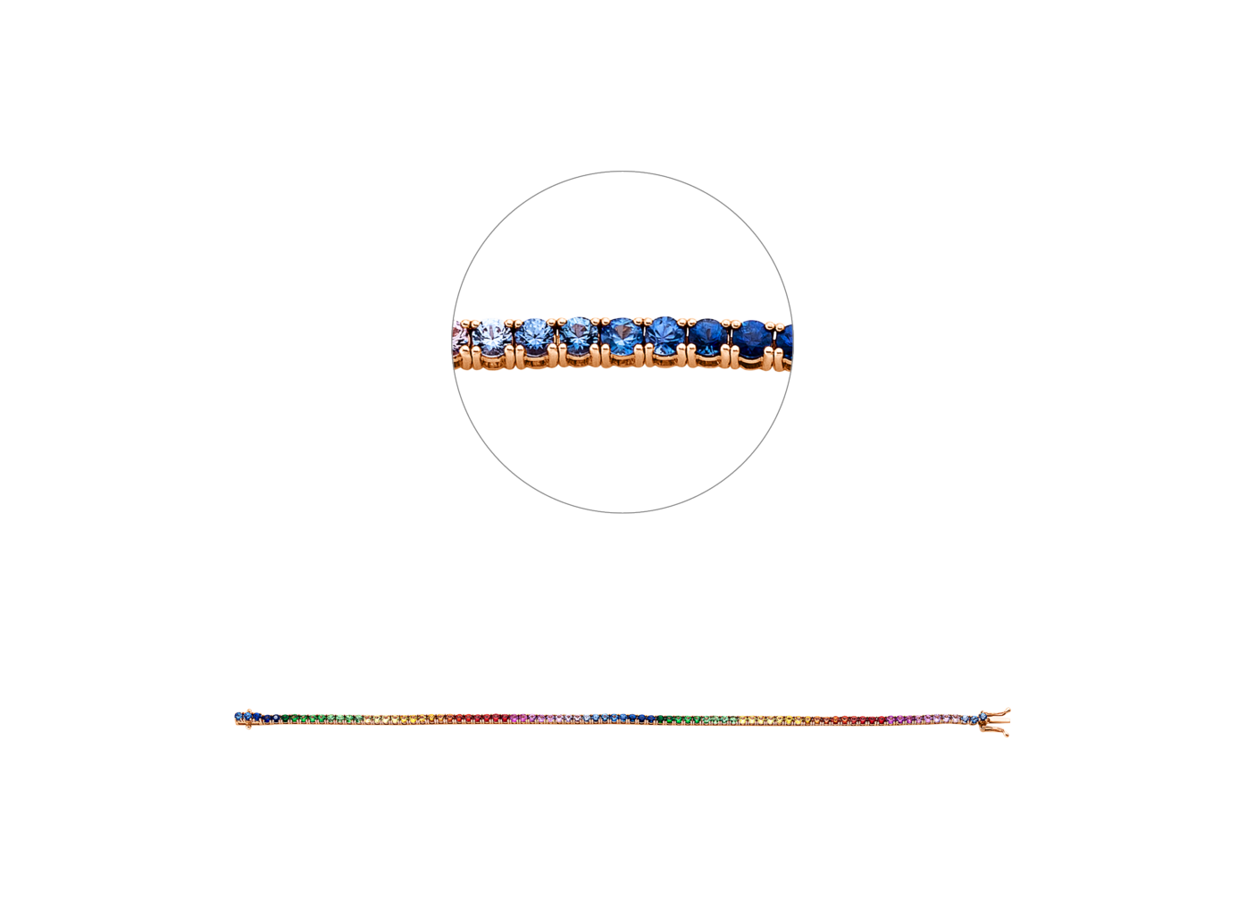 Brogle Selection sapphire bracelet Rainbow Brogle Selection sapphire bracelet Rainbow