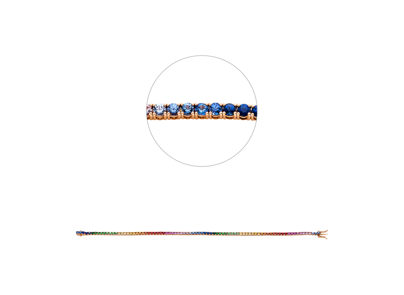 Brogle Selection sapphire bracelet Rainbow Brogle Selection sapphire bracelet Rainbow
