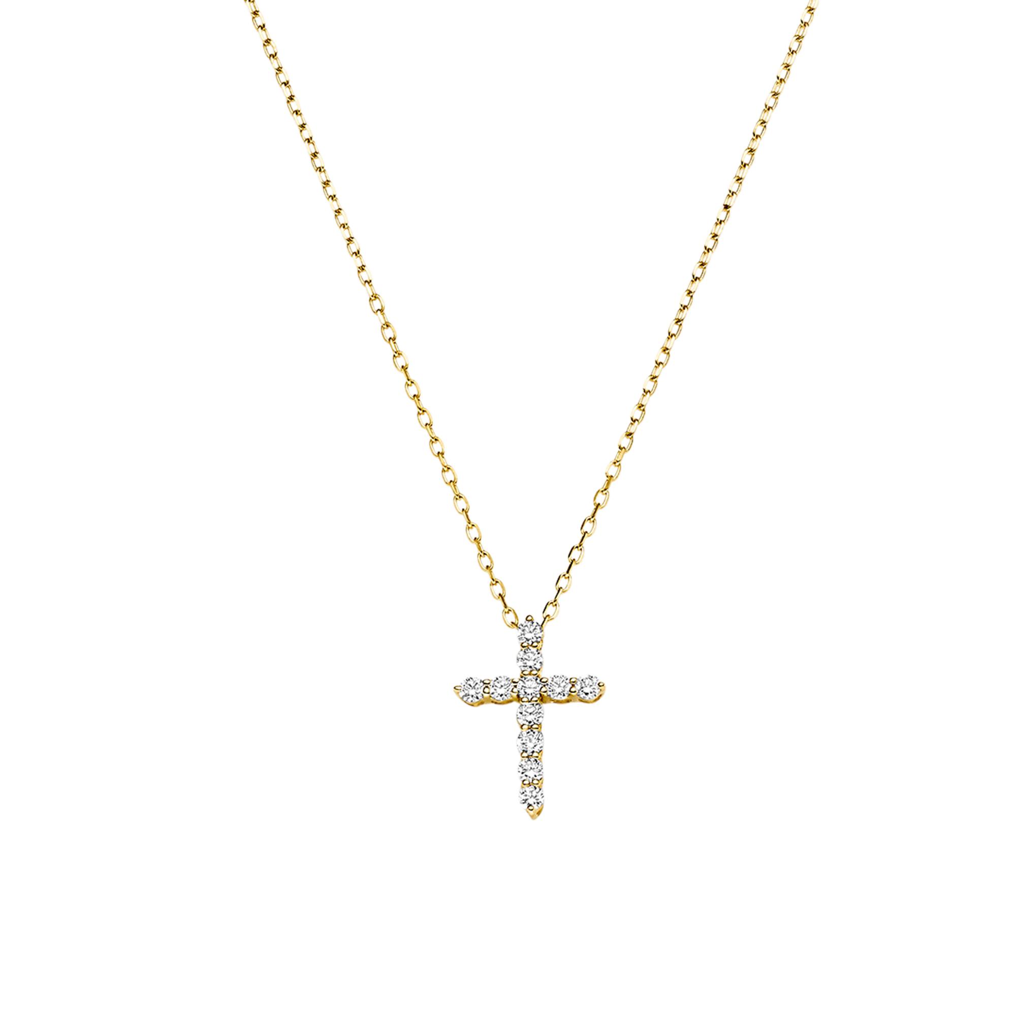 Brogle Classic Kette mit Diamantkreuz Brogle Classic Kette mit Diamantkreuz
