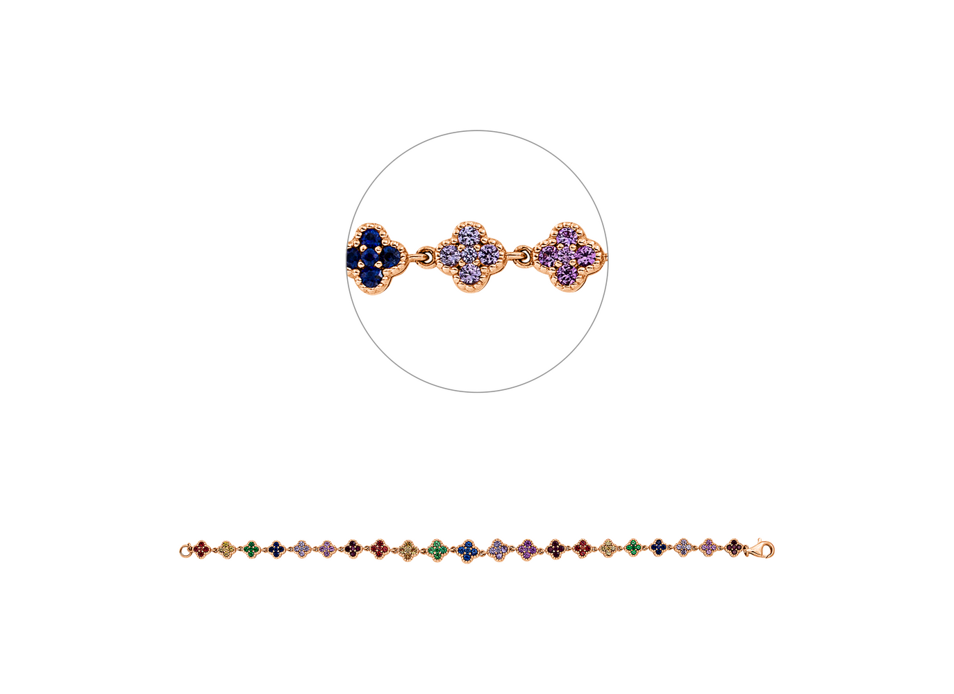 Brogle Selection sapphire bracelet Rainbow