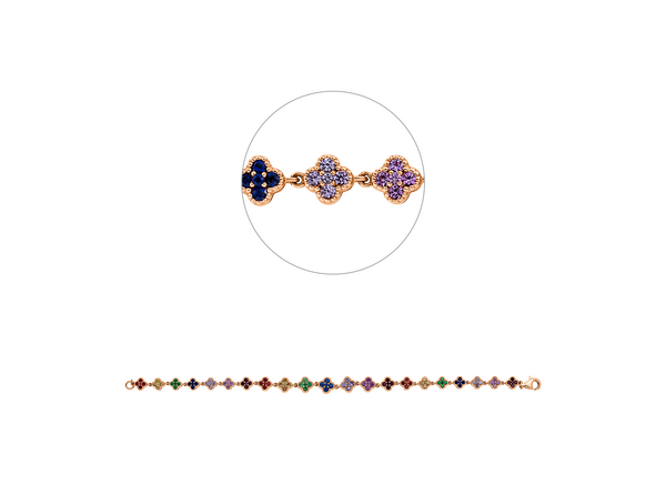 Brogle Selection sapphire bracelet Rainbow