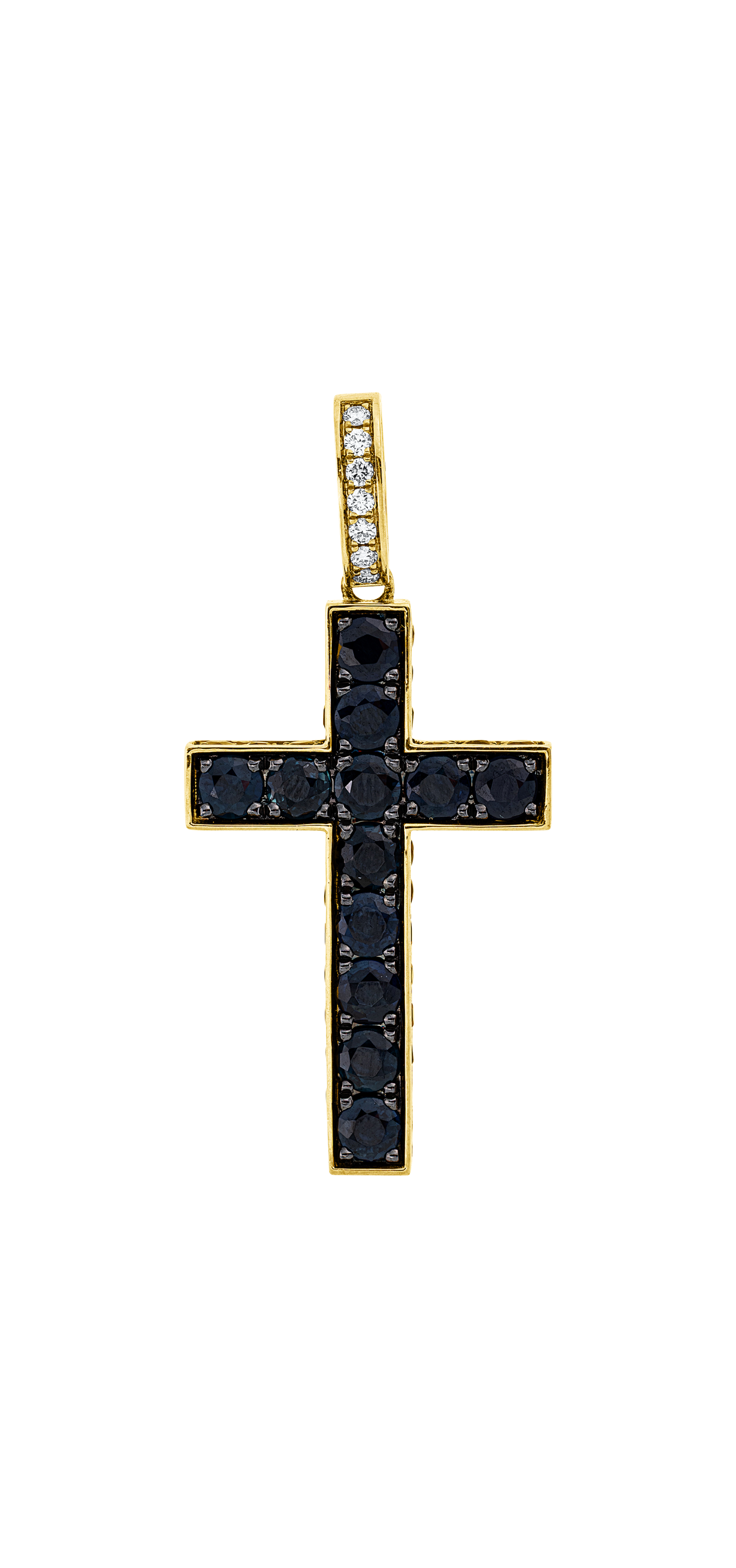 Brogle Selection Kreuzanhänger mit Saphiren