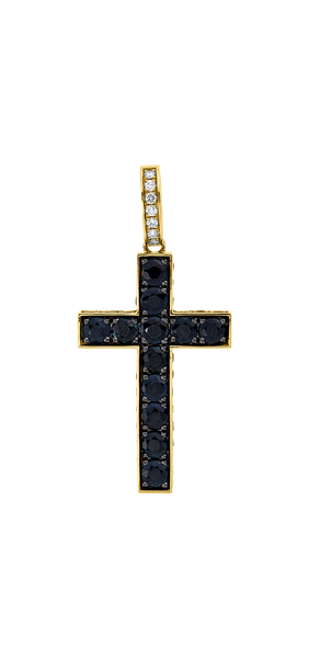 Brogle Selection Kreuzanhänger mit Saphiren Brogle Selection Kreuzanhänger mit Saphiren