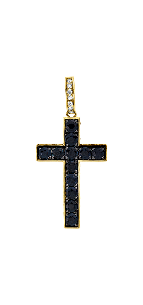 Brogle Selection Kreuzanhänger mit Saphiren Brogle Selection Kreuzanhänger mit Saphiren