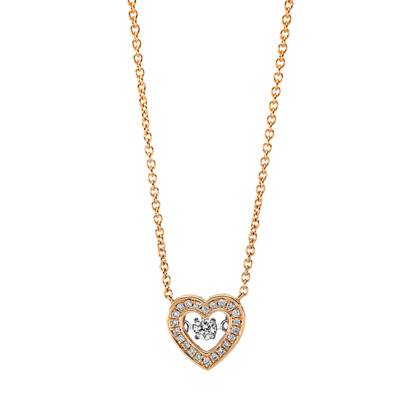 Brogle Classic Kette mit Bicolor Diamantherz