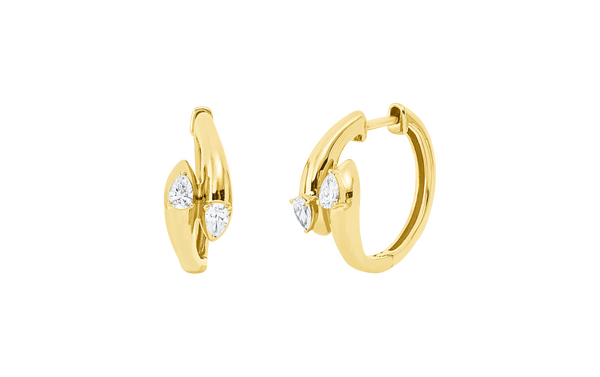 Brogle Classic diamond hoop earrings