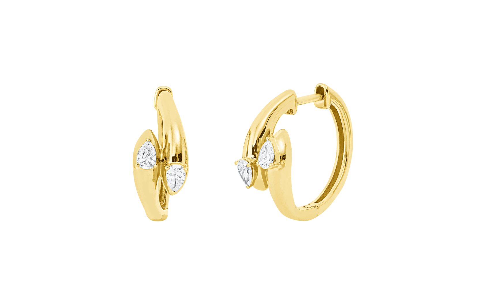 Brogle Classic diamond hoop earrings Brogle Classic diamond hoop earrings