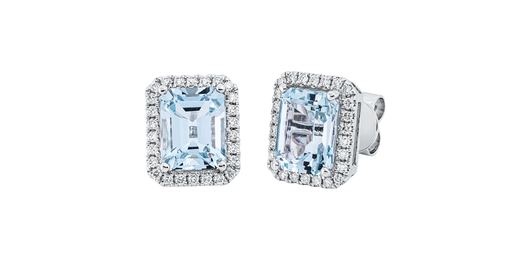 Brogle Selection Aquamarinohrstecker