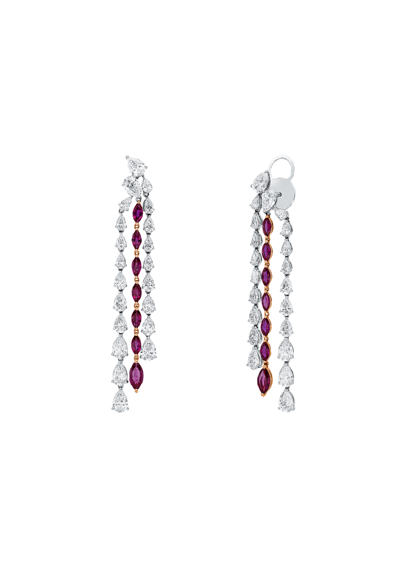 Brogle Selection Bicolour ruby earrings Brogle Selection Bicolour ruby earrings