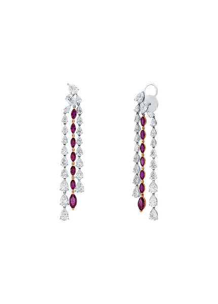 Brogle Selection Bicolour ruby earrings Brogle Selection Bicolour ruby earrings