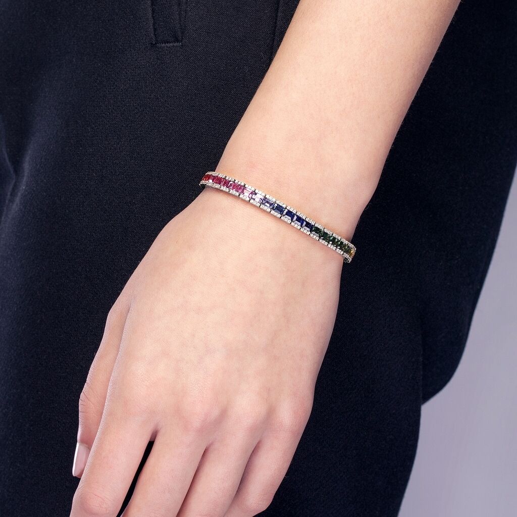 Brogle Selection sapphire bracelet Rainbow Brogle Selection sapphire bracelet Rainbow