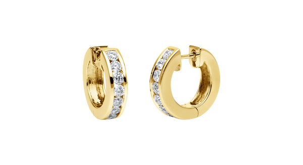 Brogle Selection diamond hoop earrings Brogle Selection diamond hoop earrings