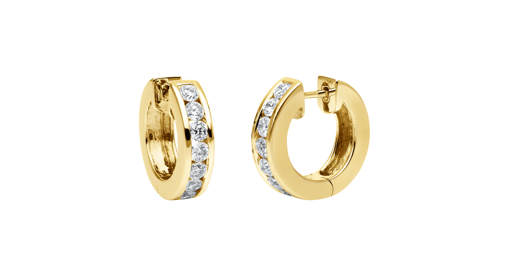 Brogle Selection diamond hoop earrings Brogle Selection diamond hoop earrings