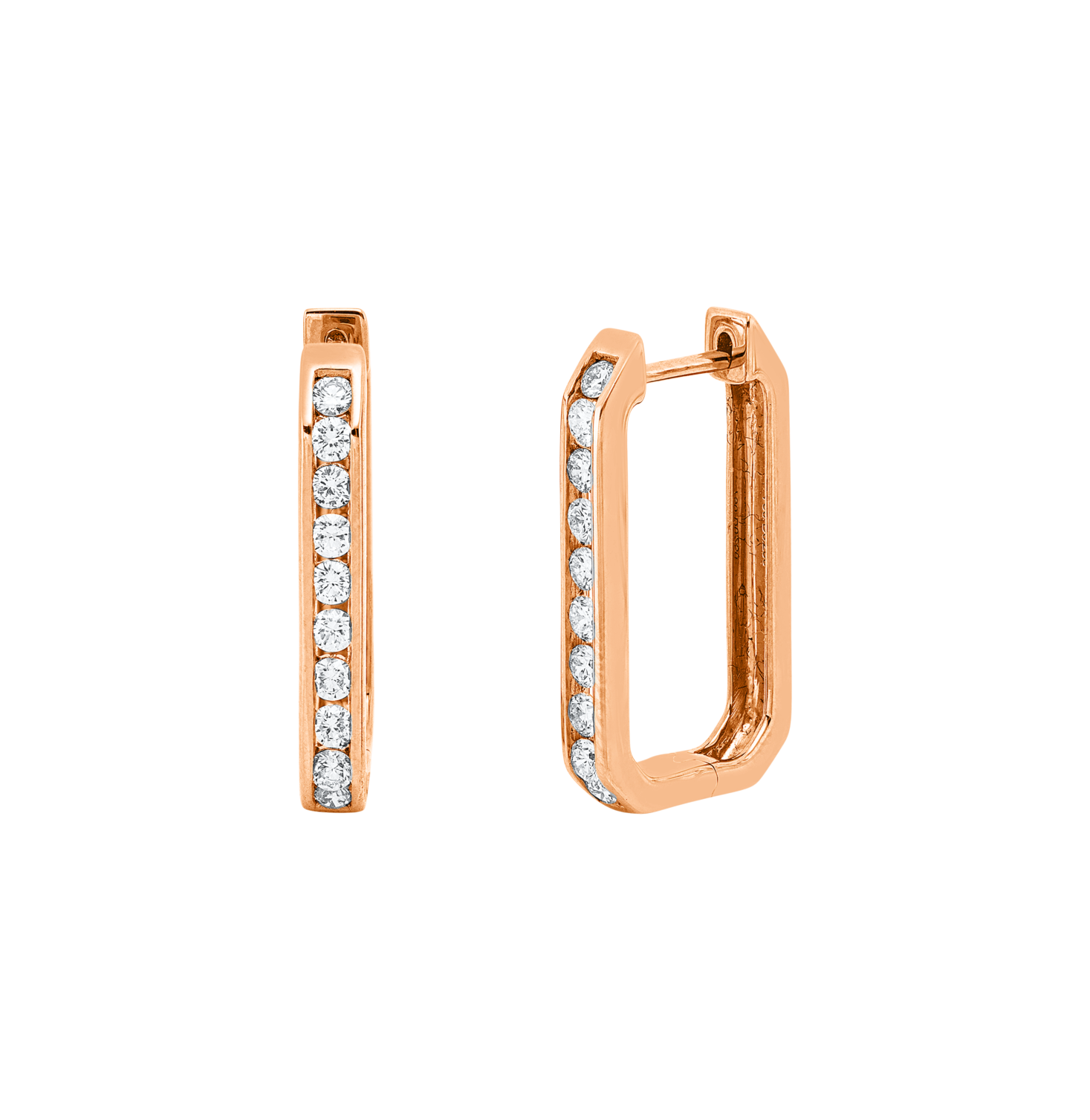 Brogle Classic diamond hoop earrings Brogle Classic diamond hoop earrings