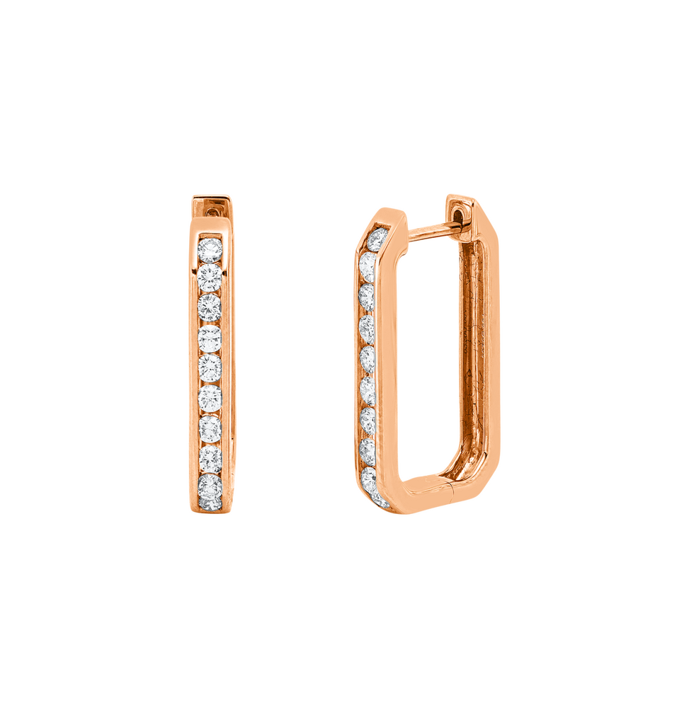 Brogle Classic diamond hoop earrings Brogle Classic diamond hoop earrings