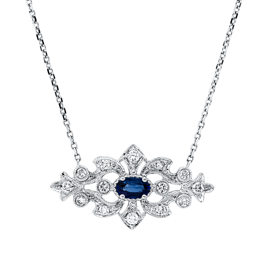 Brogle Classic necklace with sapphire pendant Brogle Classic necklace with sapphire pendant