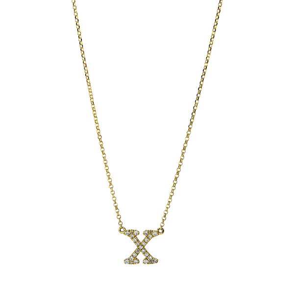 Brogle Classic Kette mit Diamantbuchstaben X Brogle Classic Kette mit Diamantbuchstaben X