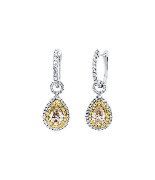 Brogle Selection Bicolor diamond earrings Brogle Selection Bicolor diamond earrings