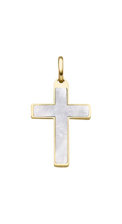 Brogle Classic Kreuzanhänger mit Perlmutt