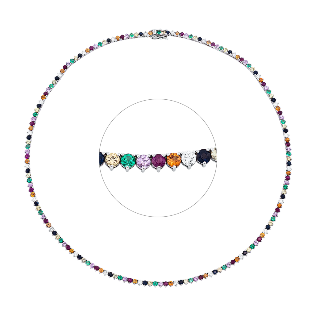 Brogle Selection Farbsteinkette Rainbow