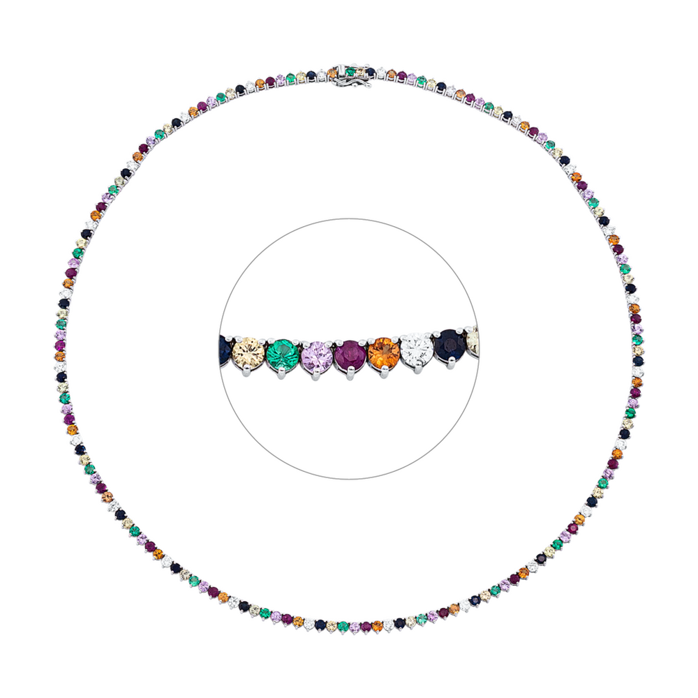 Brogle Selection Farbsteinkette Rainbow