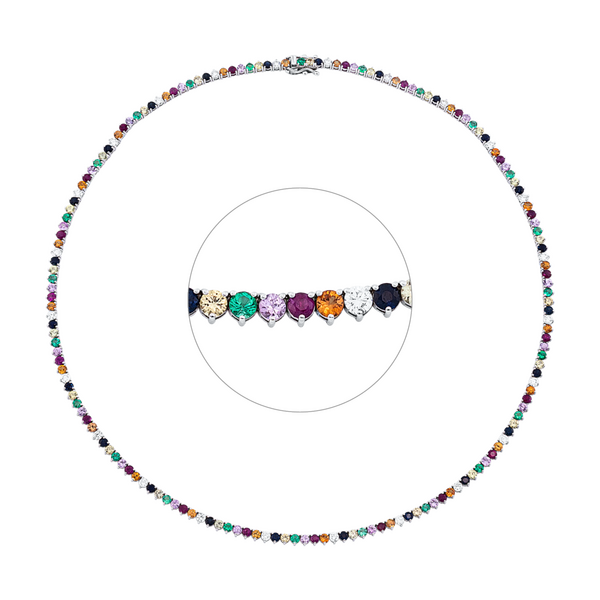 Brogle Selection Farbsteinkette Rainbow