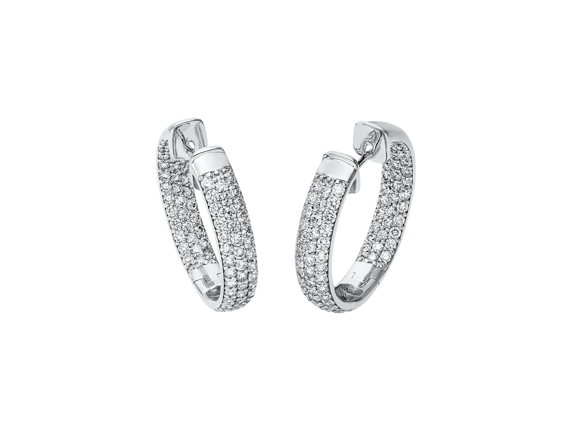 Brogle Selection diamond hoop earrings