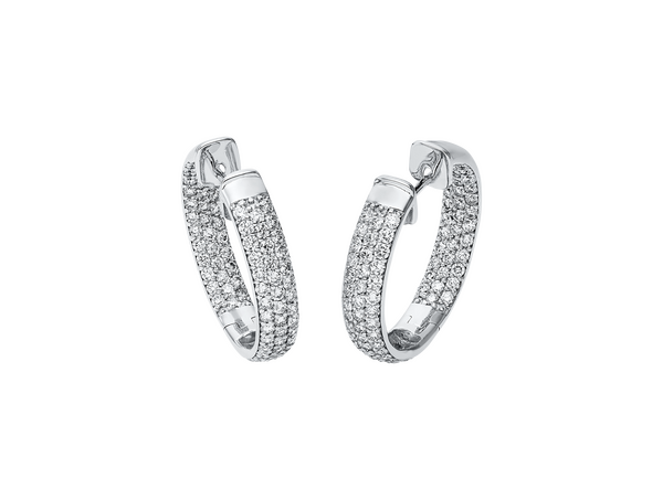 Brogle Selection diamond hoop earrings Brogle Selection diamond hoop earrings