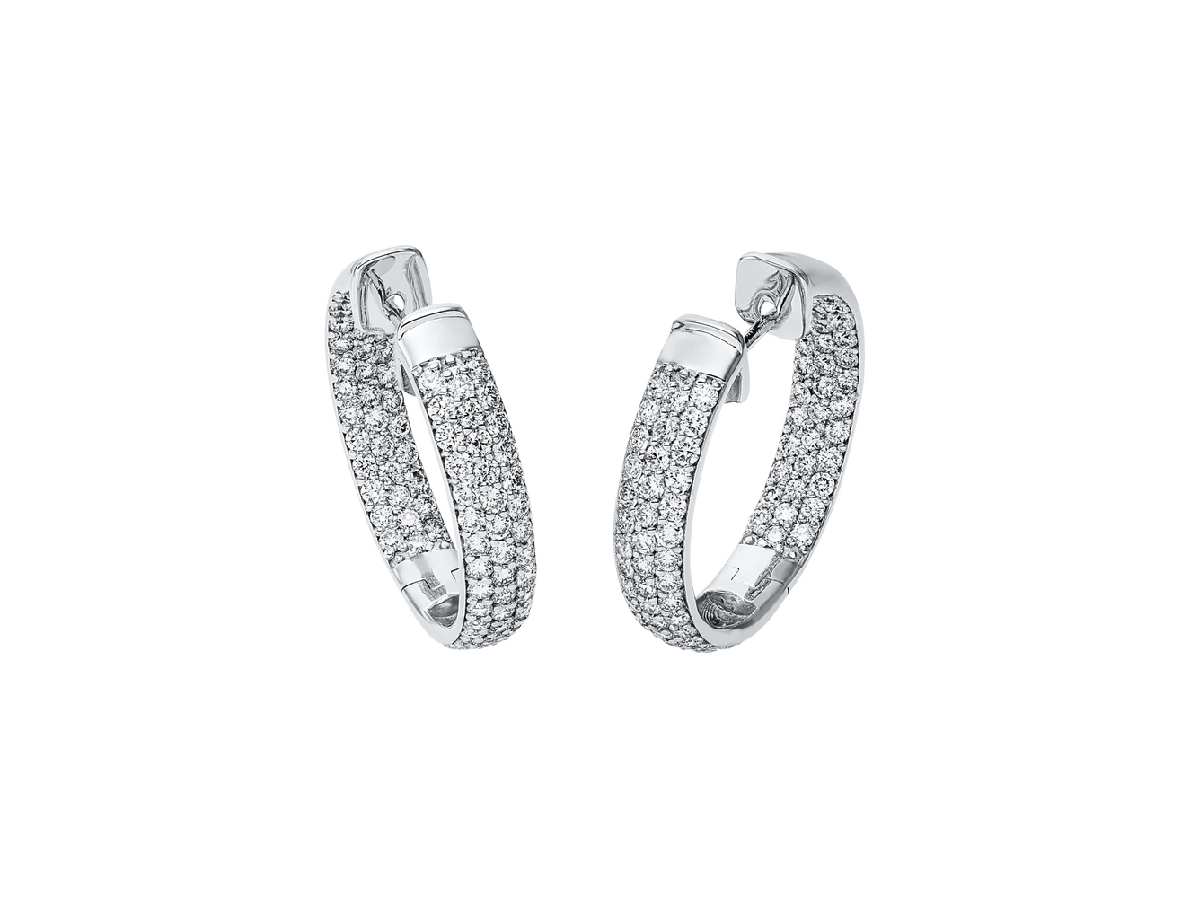 Brogle Selection diamond hoop earrings Brogle Selection diamond hoop earrings