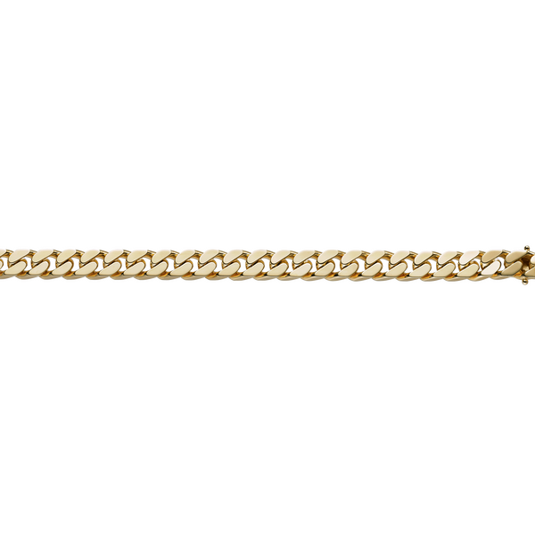 Brogle Selection Essentials curb chain bracelet 4-sided diamond-coated 8mm
