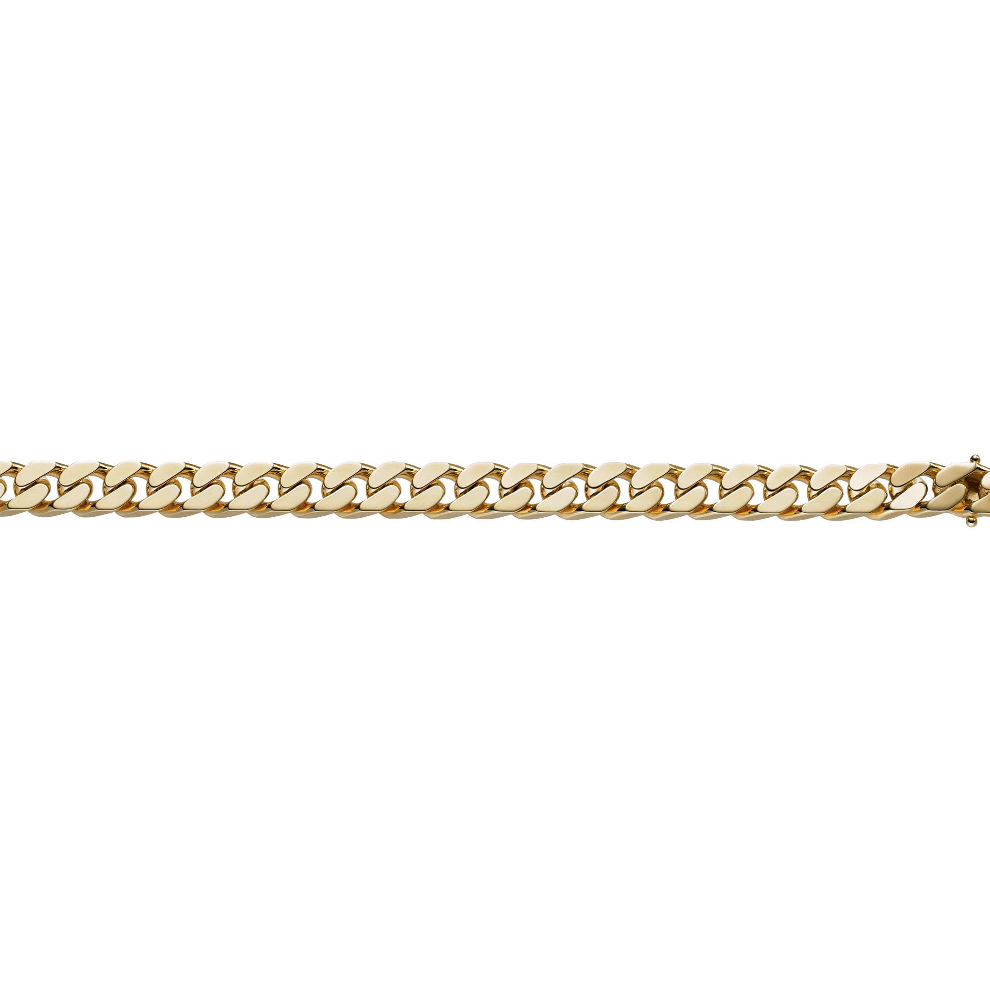 Brogle Selection Essentials curb chain bracelet 4-sided diamond-coated 8mm Brogle Selection Essentials curb chain bracelet 4-sided diamond-coated 8mm
