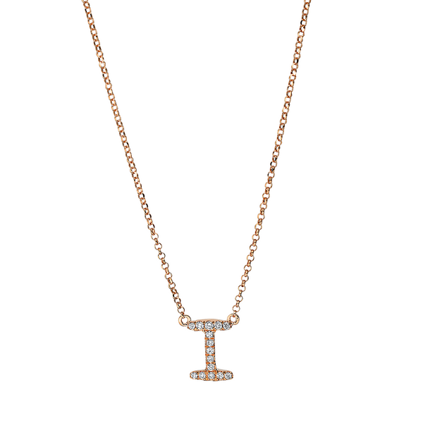 Brogle Classic Kette mit Diamantbuchstaben I Brogle Classic Kette mit Diamantbuchstaben I