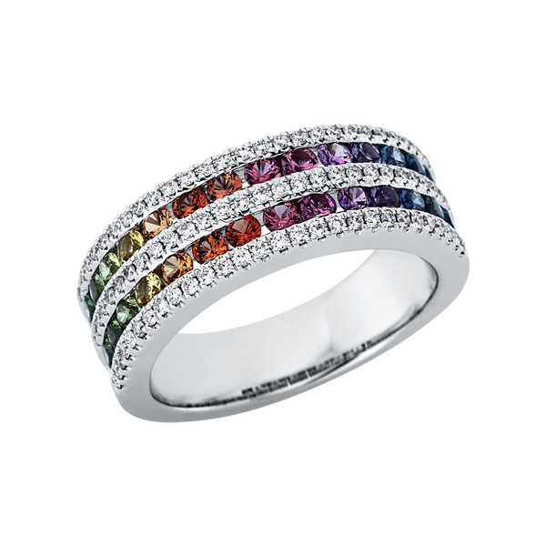 Brogle Selection Rainbow sapphire ring