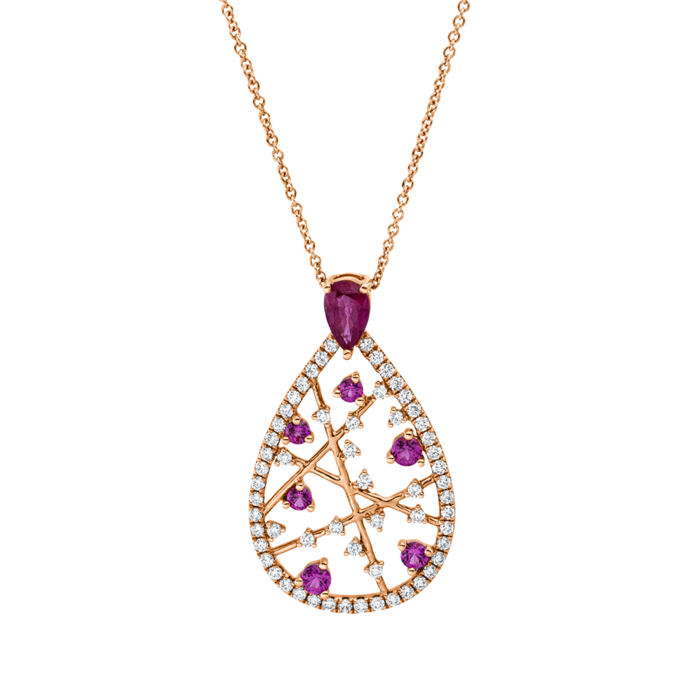 Brogle Classic Kette mit Rubinanhänger